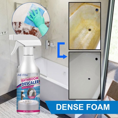 Powerful Bathroom Descaler Foam Cleaner Spray - Eliminates Stubborn Stains and Limescale