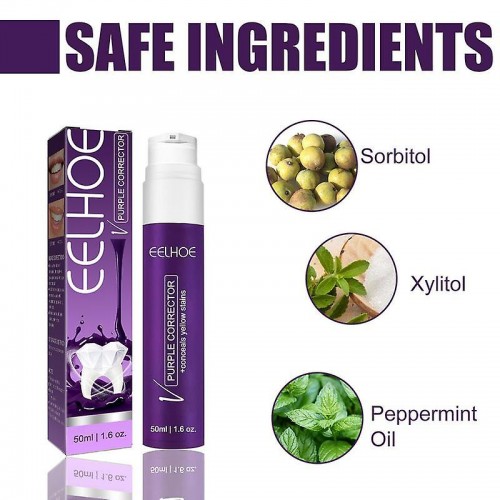 Purple Toothpaste Teeth Color Corrector - Brighten and Correct Tooth Discoloration image
