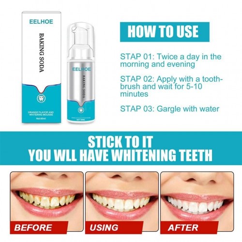 Teeth Whitening Mousse with Baking Soda - Brighten Your Smile Naturally image