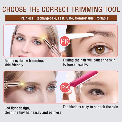 Painless Eyebrows Hair Remover Epilator - Gentle and Efficient Brow Hair Removal image