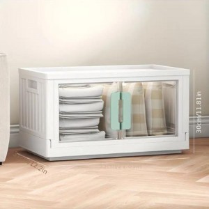 Stackable Storage Bins with Lids and Doors