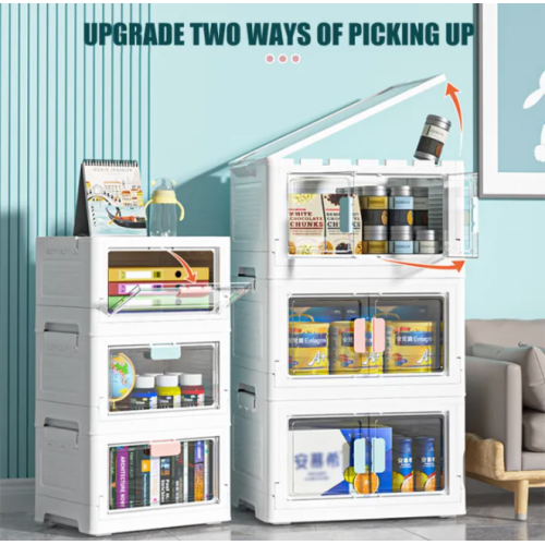 Stackable Storage Bins with Lids and Doors - Space-saving and Organizational