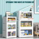 Stackable Storage Bins with Lids and Doors - Space-saving and Organizational