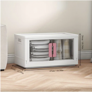 Stackable Storage Bins with Lids and Doors