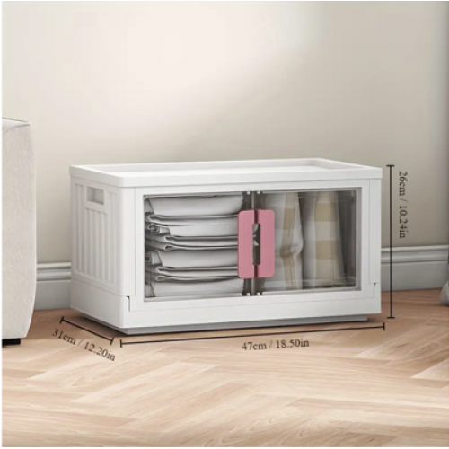 Stackable Storage Bins with Lids and Doors - Space-saving and Organizational