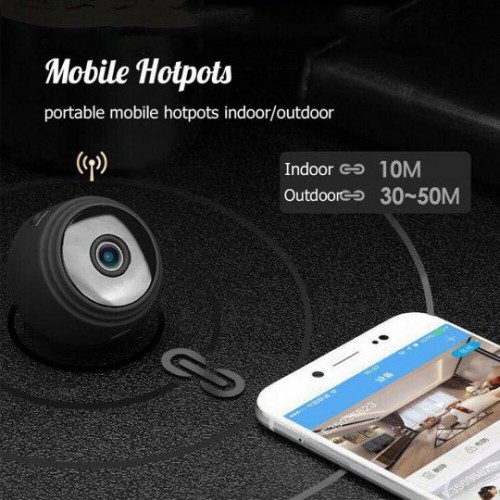 WiFi 1080P HD Wireless Mini IP Camera IR Night Vision Micro Camera - White image