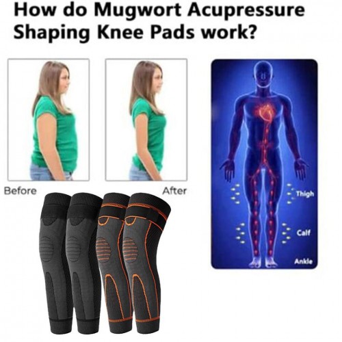 Extended Acupressure Sports Knee Pads Self-Heating Shaping Knee Sleeve image