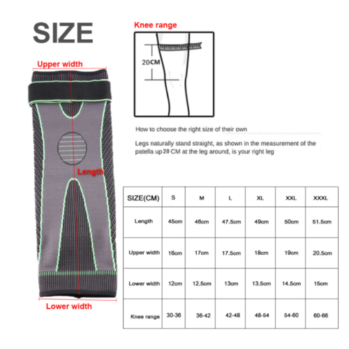 Extended Acupressure Sports Knee Pads Self-Heating Shaping Knee Sleeve image