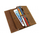 Men's Style Double Layer Card Holder Boarding Long Wallet - Brown image