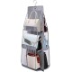 Alt: Double-Sided Six-Layer Hanging Storage Bag in use, optimizing closet space
