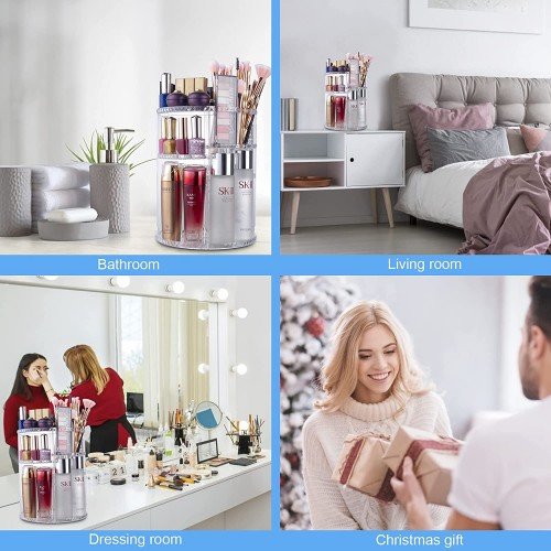 360 Rotating Makeup Organizer Cosmetic Display Holder Stand image