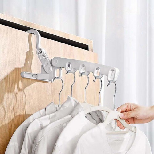 5-in-1 Folding Clothes Hanger - Multi-functional, Portable &amp Clothing Stores image