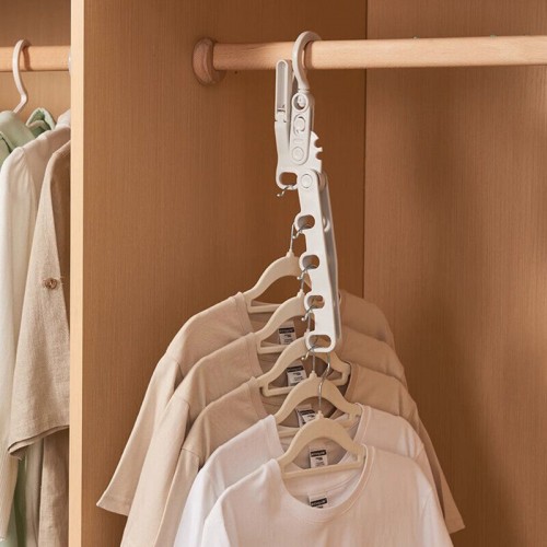 5-in-1 Folding Clothes Hanger - Multi-functional, Portable &amp Clothing Stores image