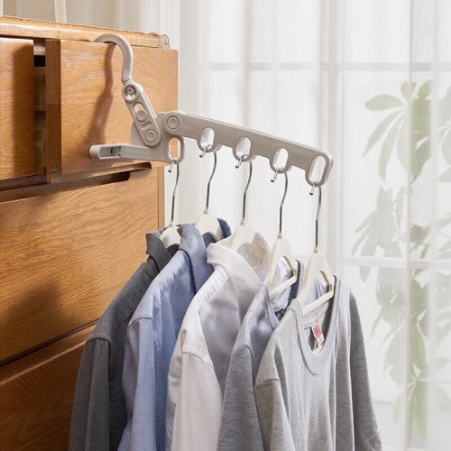 5-in-1 Folding Clothes Hanger - Multi-functional, Portable &amp Clothing Stores image