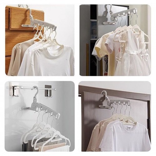 5-in-1 Folding Clothes Hanger - Multi-functional, Portable &amp Clothing Stores image