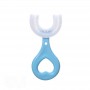 360 U-Shaped Toothbrush, With Food Grade Soft Silicone Brush Head - Blue