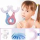 360 U-Shaped Toothbrush, With Food Grade Soft Silicone Brush Head - Pink image