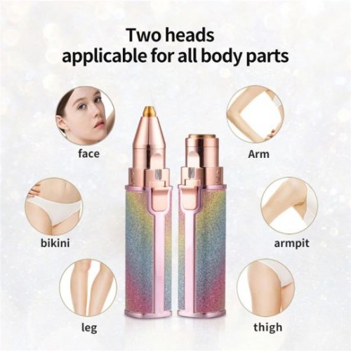 2 In 1 Rechargeable Eyebrow Trimmer &amp Facial Hair Removal image