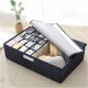 Underwear & Sock Storage Boxes with Lids - Black image