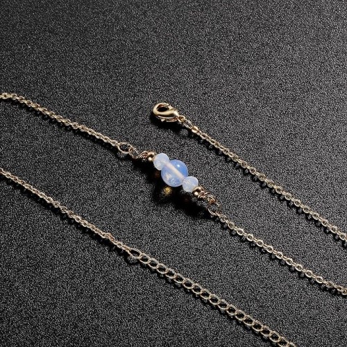 Dainty Citrine Gemstone Anklet image