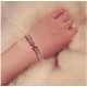 Women Gold Plated with Letter H Diamonds Crystals Bracelet |image