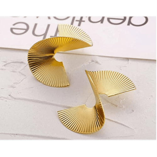 Retro Clip Earrings for Women Earrings Clips / Gold Clip image