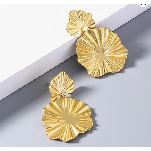 Flower Earrings for Women Statement Dangling Drop image