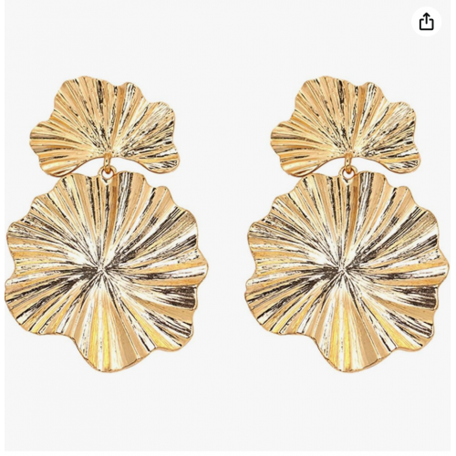 Flower Earrings for Women Statement Dangling Drop image