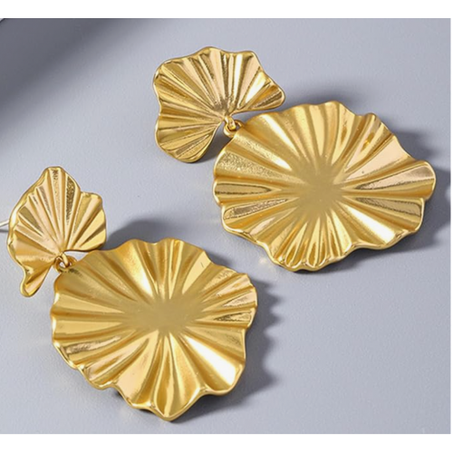 Flower Earrings for Women Statement Dangling Drop image