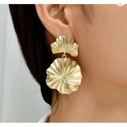 Flower Earrings for Women Statement Dangling Drop image