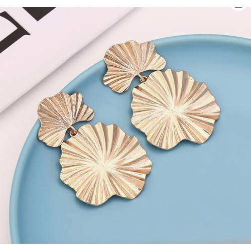 Flower Earrings for Women Statement Dangling Drop image