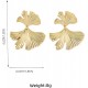 Women Statement Gold Dangle Earrings Alloy Big Simple Fashion image