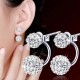 Sterling Silver 1 Pair Double Ball Earrings image