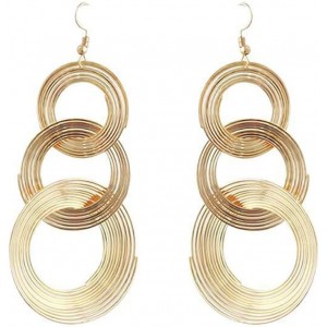 Women‘s Personality Metal MultiLayer Circle Earrings