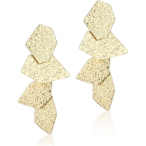 Exquisite Gold Leaf Earrings - A Touch of Luxury and Brilliance image