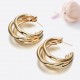 Gold Twisted Hoop Earrings Effortlessly Elegant image