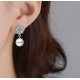 Rose Gold Snowflake Earrings With Zirconia And Simulated Pearls image