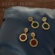 Striking Gold Drop Earrings with Roman Numerals image