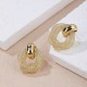 Stylish Gold Mesh Hoop Earrings for Women image