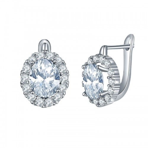 Sterling White Cubic Zirconia Stud Earrings image