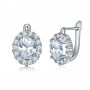 Sterling White Cubic Zirconia Stud Earrings