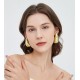Extra Large Teardrop Earrings Oversized Chunky Gold Hoop image