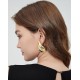 Extra Large Teardrop Earrings Oversized Chunky Gold Hoop image