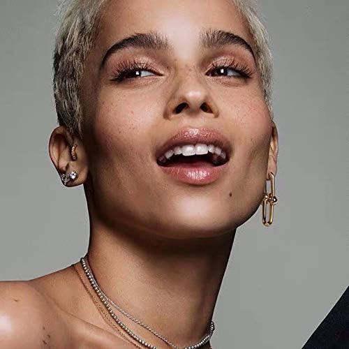Gold Plated Y2K Style U-Shape Ball Drop Earrings image