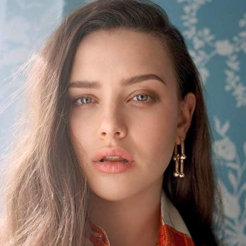Gold Plated Y2K Style U-Shape Ball Drop Earrings image