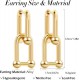 Gold Plated Y2K Style U-Shape Ball Drop Earrings image