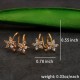 Elegant Gold Plated Inlaid Rhinestones Flower Earrings - Cool Wind