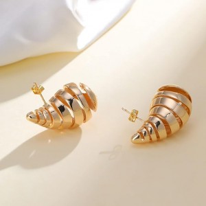 Trendy Teardrop Dangle Earrings With Chunky Hoop