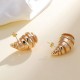 Trendy Teardrop Dangle Earrings With Chunky Hoop image