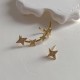 Women Cuff Earrings Ear Wrap Crystal Star Ear Climber Studs image